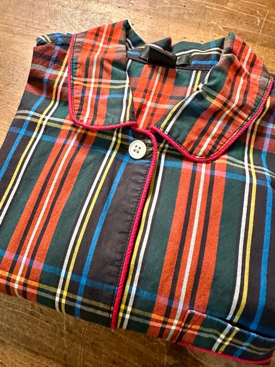 J. Crew Tops - J.Crew Plaid Button Front Blouse Red Trim Cotton Preppy Tartan Shirt Classic